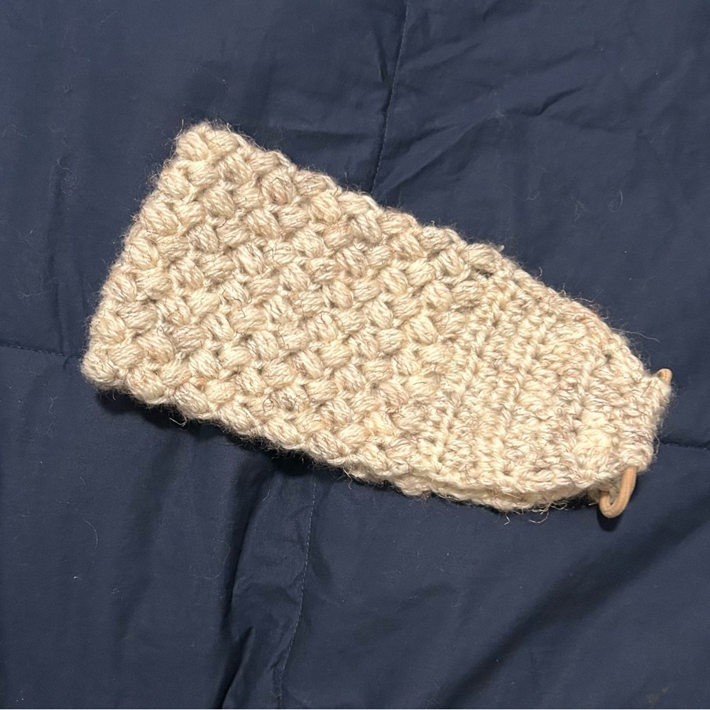 Handmade Crochet Ear Warmer Headband Creamy Wheat